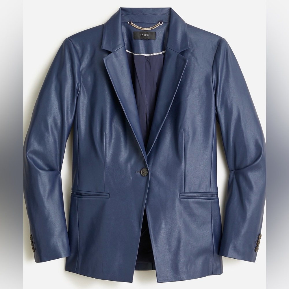 J.Crew Limited-edition cutaway blazer in faux leather
